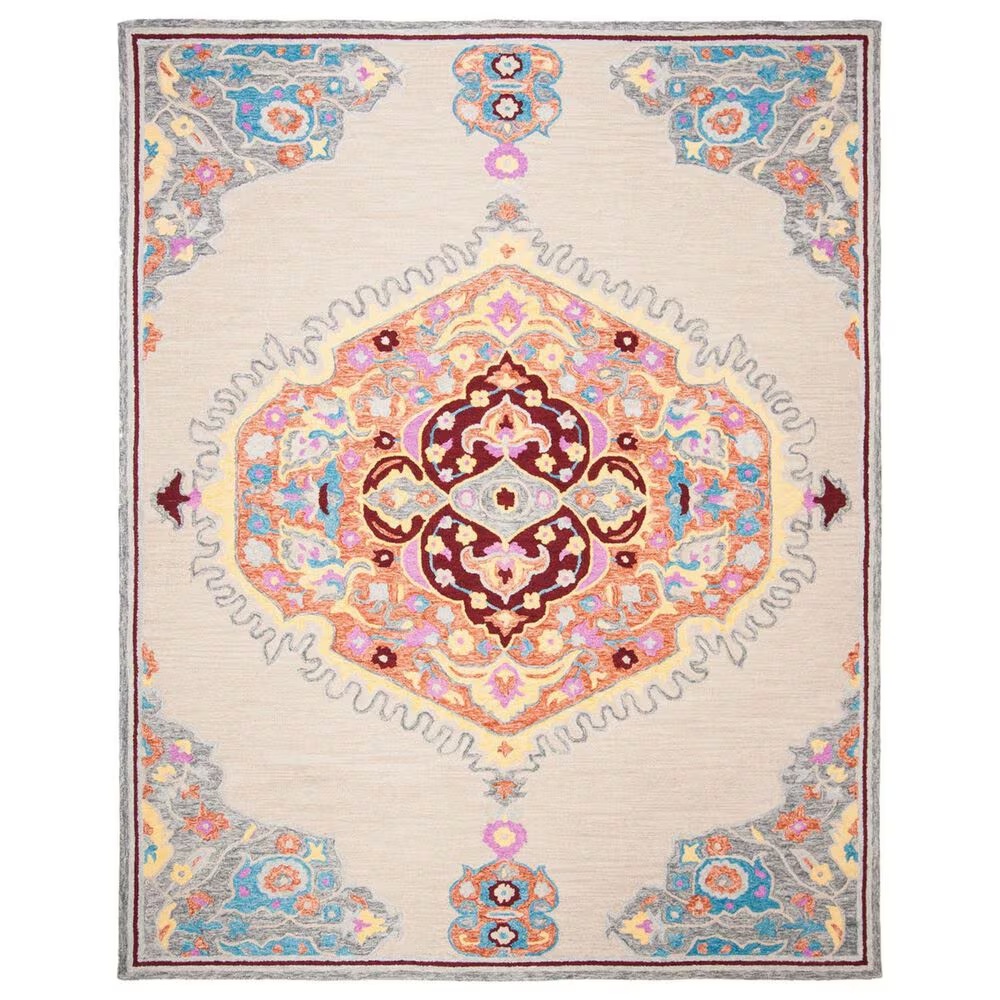 Safavieh Micro-Loop 8' x 10' Beige and Orange Area Rug