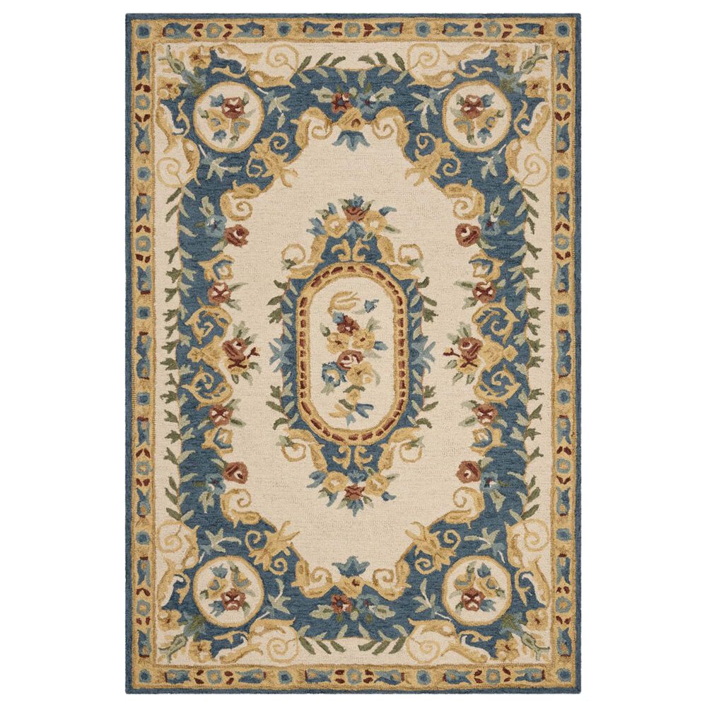 Safavieh Micro-Loop 4' x 6' Cream and Blue Area Rug