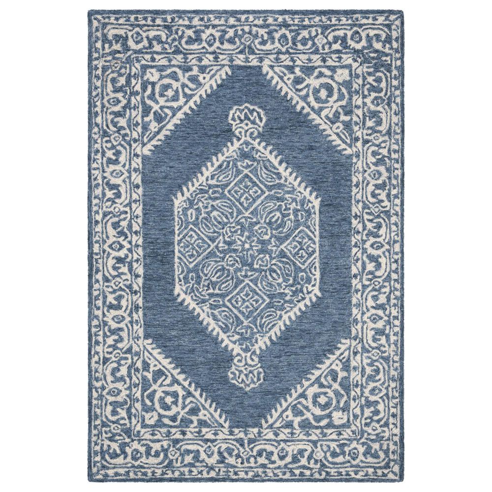 Safavieh Micro-Loop MLP605M 4' x 6' Blue and Ivory Area Rug