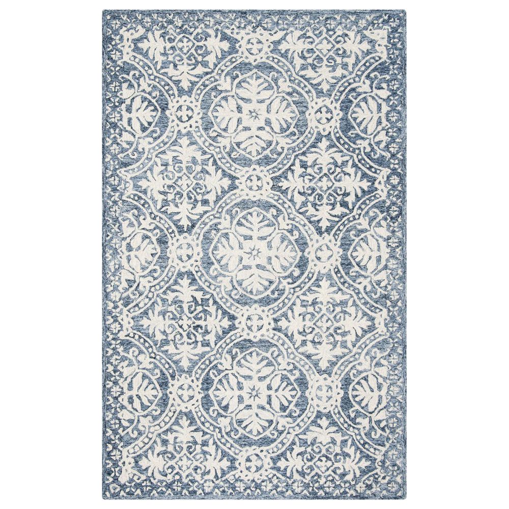 Safavieh Micro-Loop MLP606M 5' x 8' Blue and Ivory Area Rug