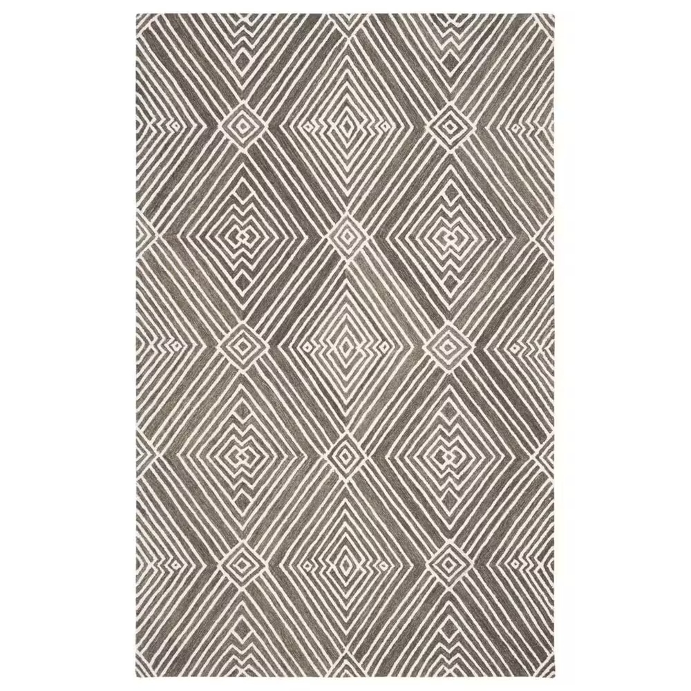 Safavieh Micro-Loop 5' x 8' Dark Grey and Ivory Area Rug