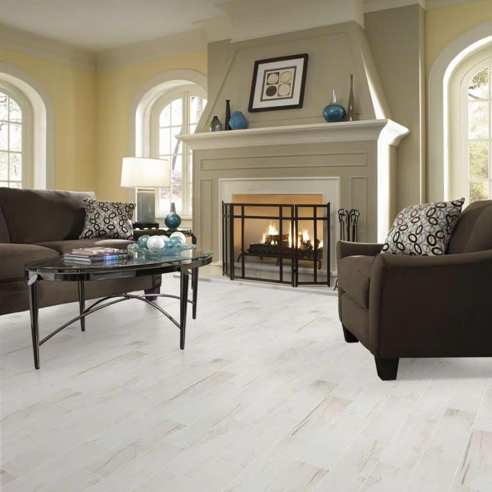 Shaw Voyage White 6" x 24" Porcelain Tile