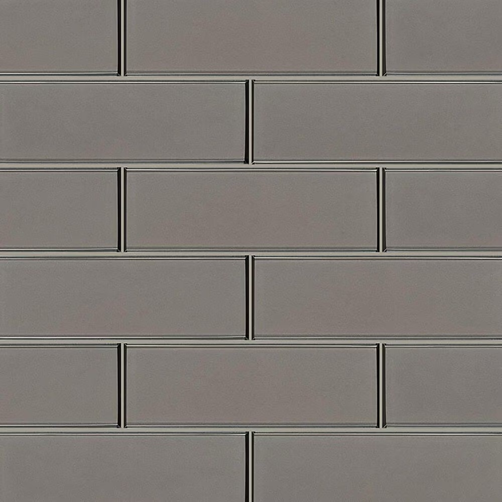 MS International Bevollo Beveled Champagne 4" x 12" Glass Tile