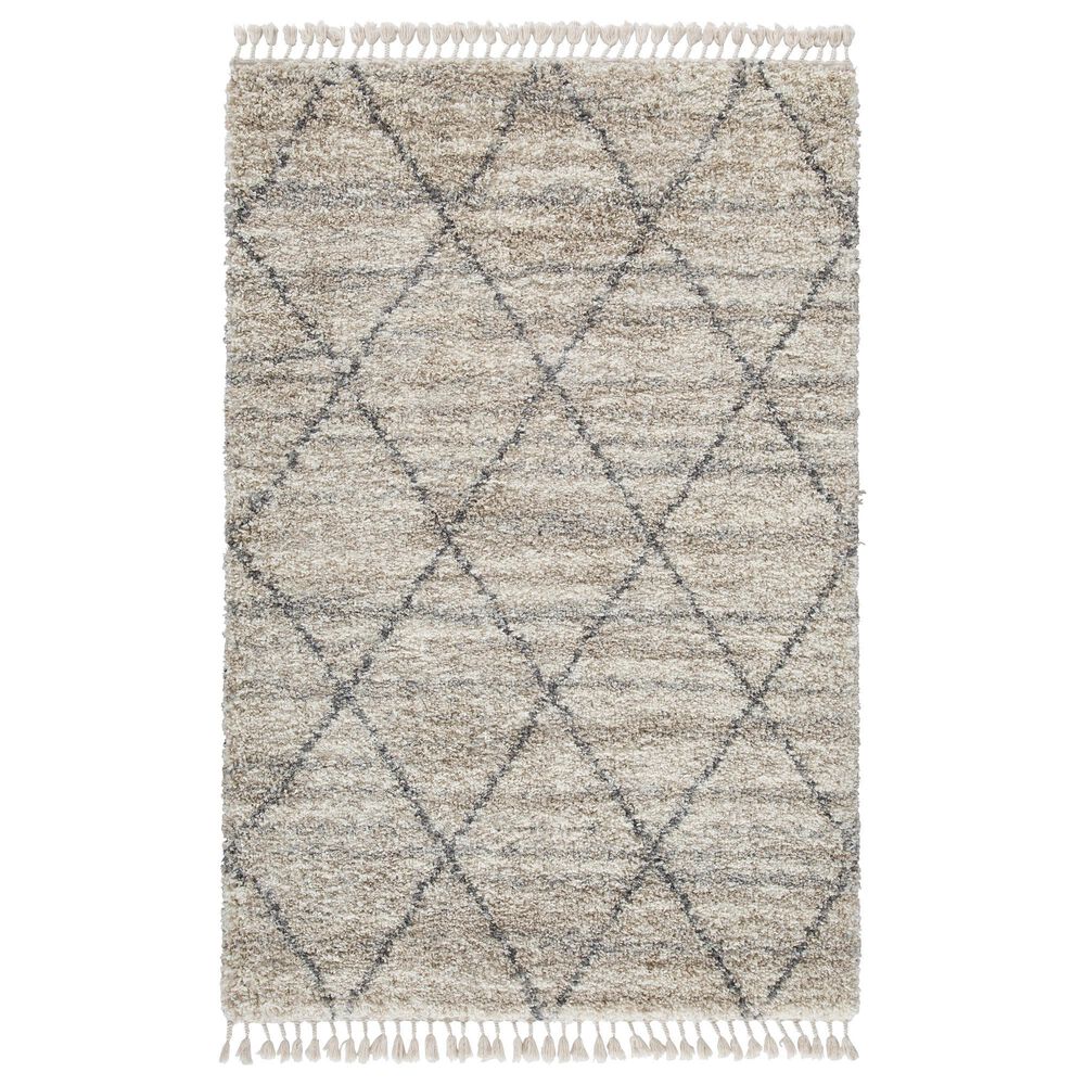 Ashley Abdalah 7'10" x 9'10" Beige and Gray Area Rug