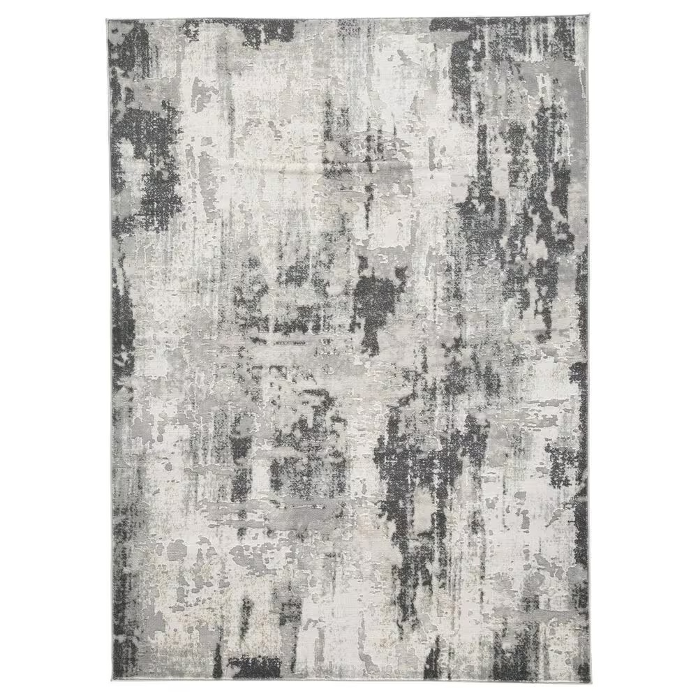 Ashley Mazatl 7'10" x 10'2" Gray and Cream Area Rug