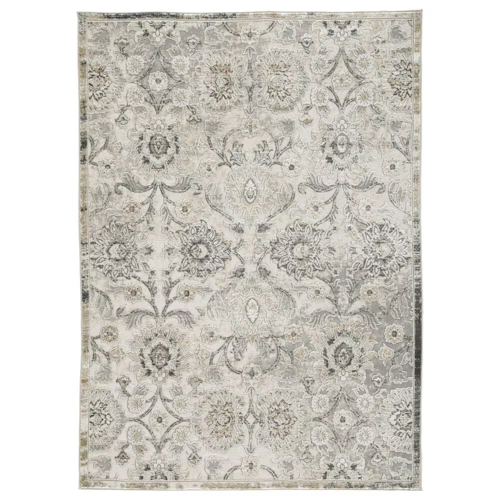 Ashley Kilkenny 7'10" x 10'2" Gray, Cream and Brown Area Rug