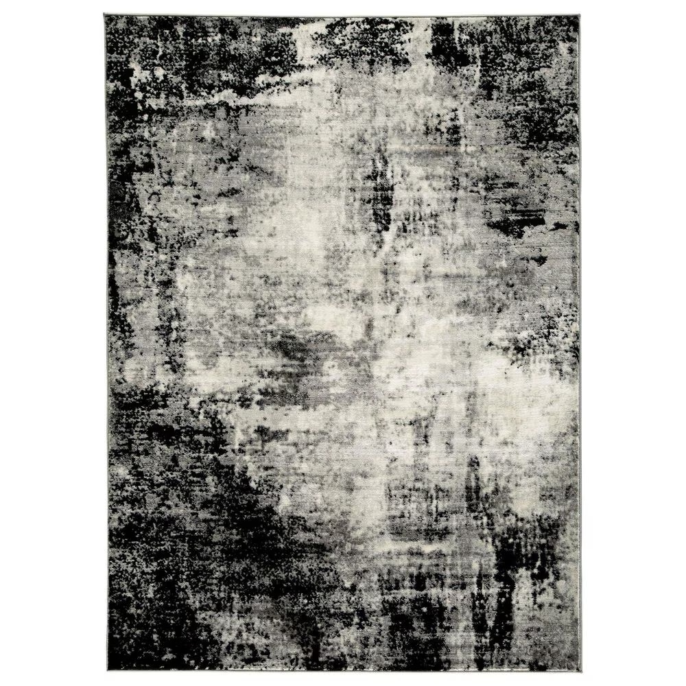 Ashley Zekeman 7'10" x 10' Black, Cream and Gray Area Rug