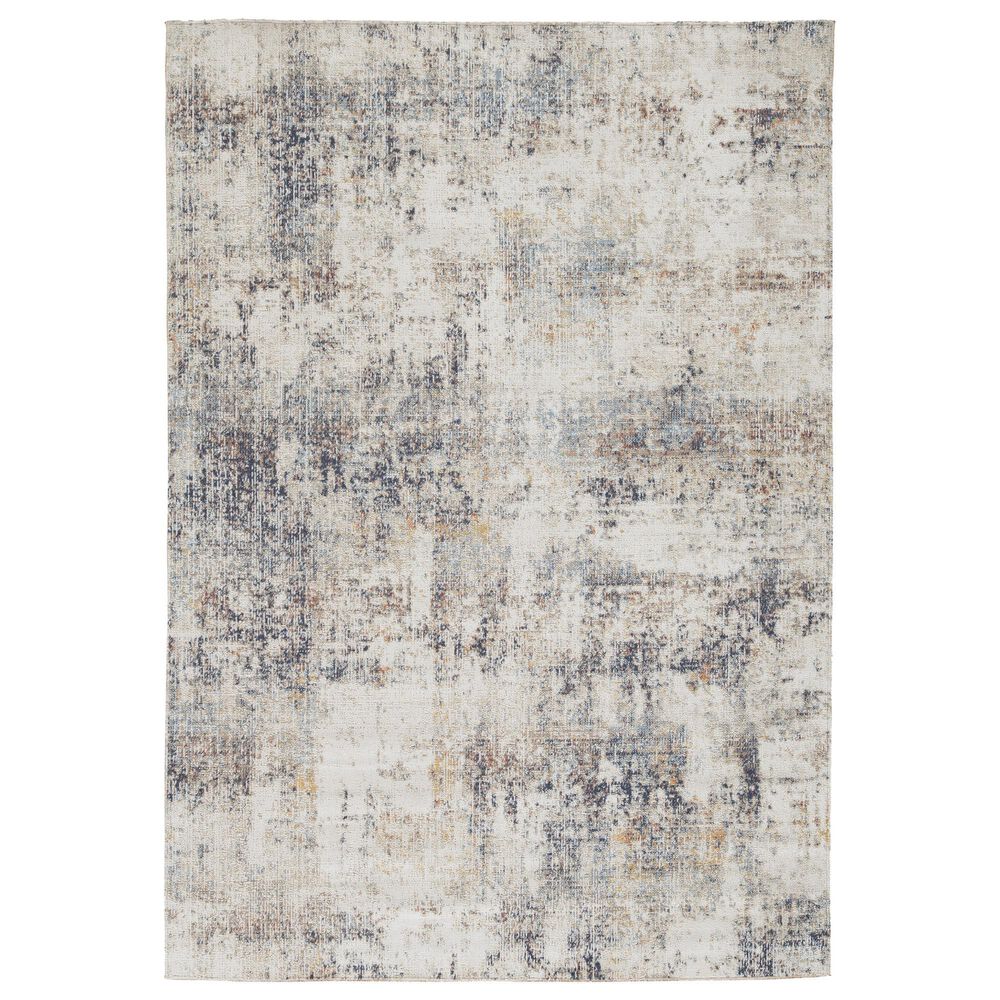 Ashley Jerelyn 5'3" x 7' Gray, Ivory and Orange Indoor/Outdoor Area Rug