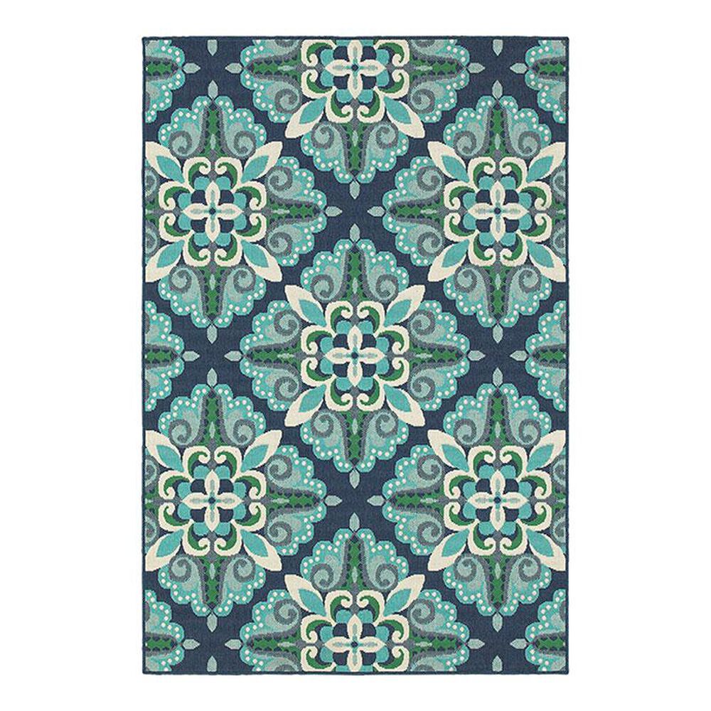 Oriental Weavers Meridian 2206B 1'10" x 2'10" Blue Scatter Rug