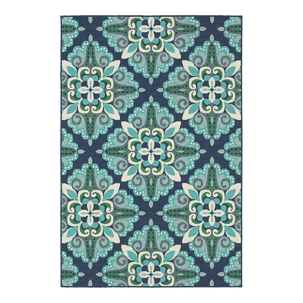 Oriental Weavers Meridian 2206B 3'7" x 5'6" Blue Area Rug