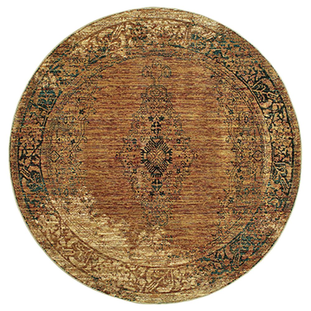 Oriental Weavers Andorra 7'10" Round Gold Area Rug