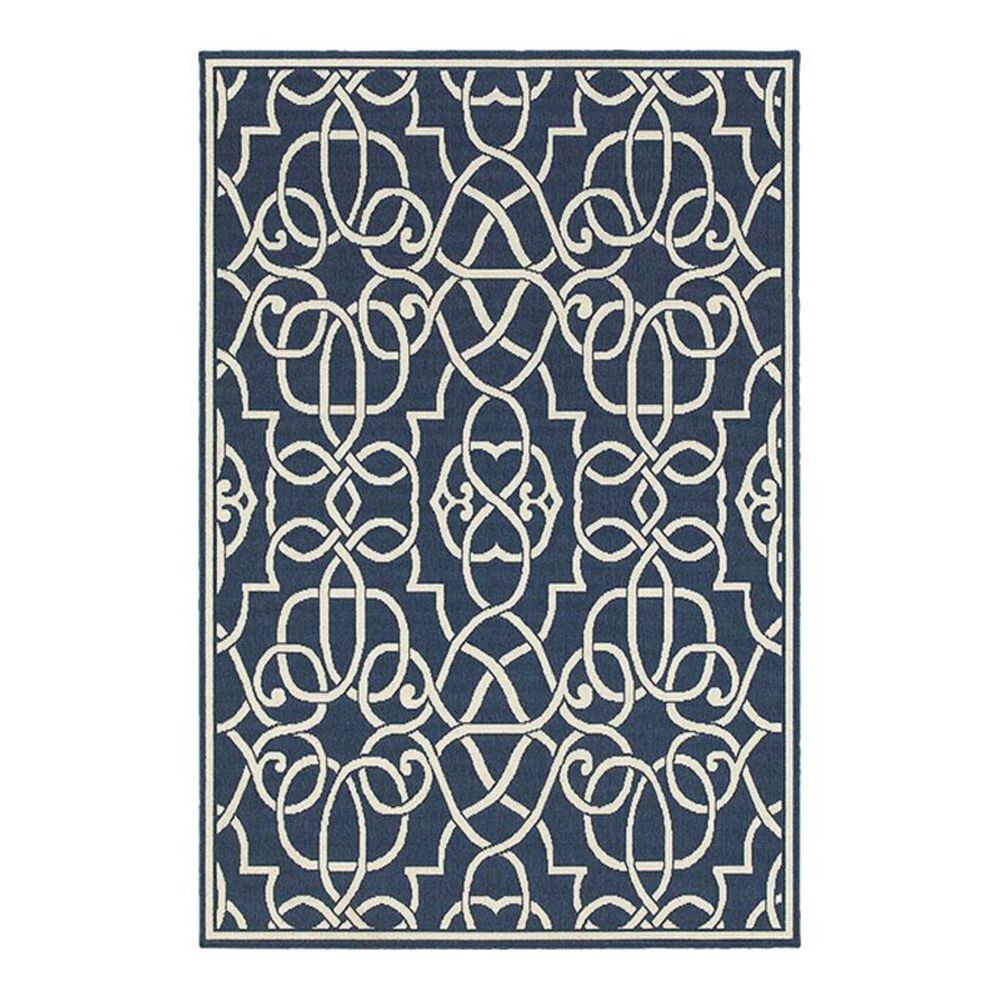 Oriental Weavers Meridian 2205B 6'7" x 9'6" Navy Area Rug