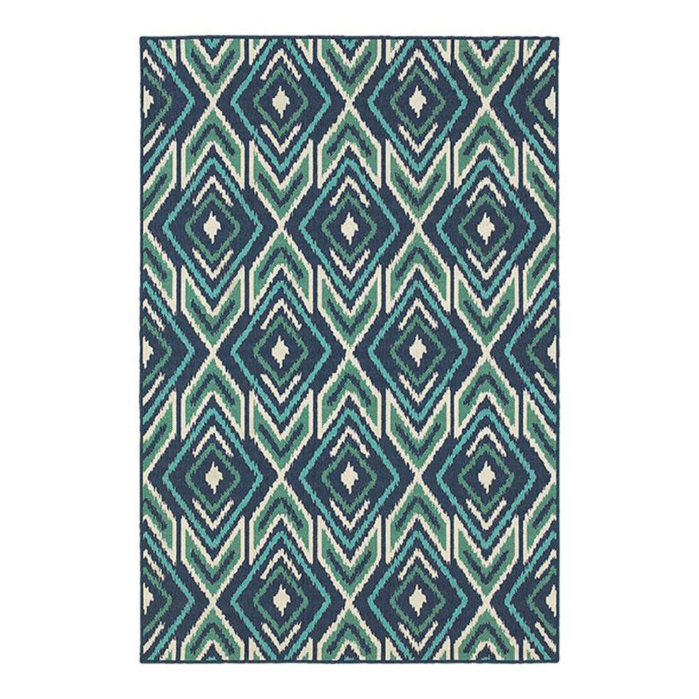 Oriental Weavers Meridian 2209B 6'7" x 9'6" Navy Area Rug