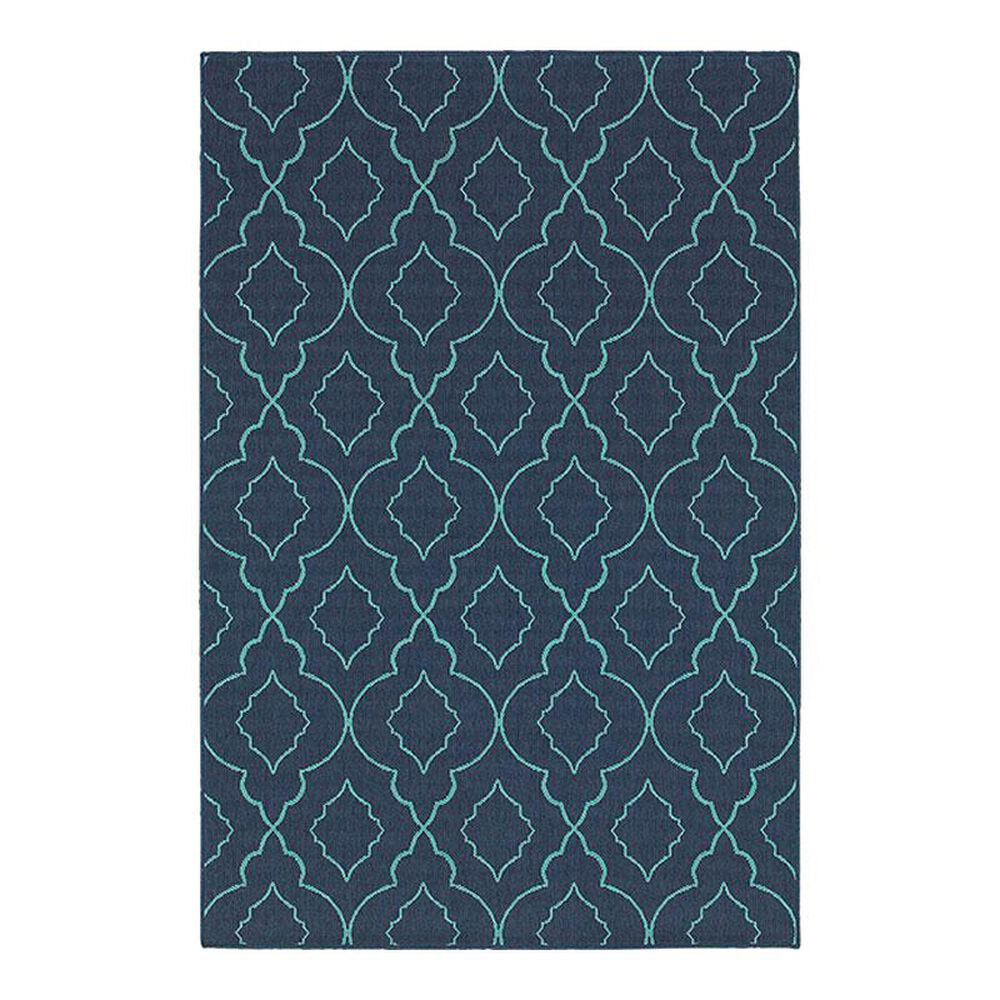 Oriental Weavers Meridian 7541B 6'7" x 9'6" Navy Area Rug
