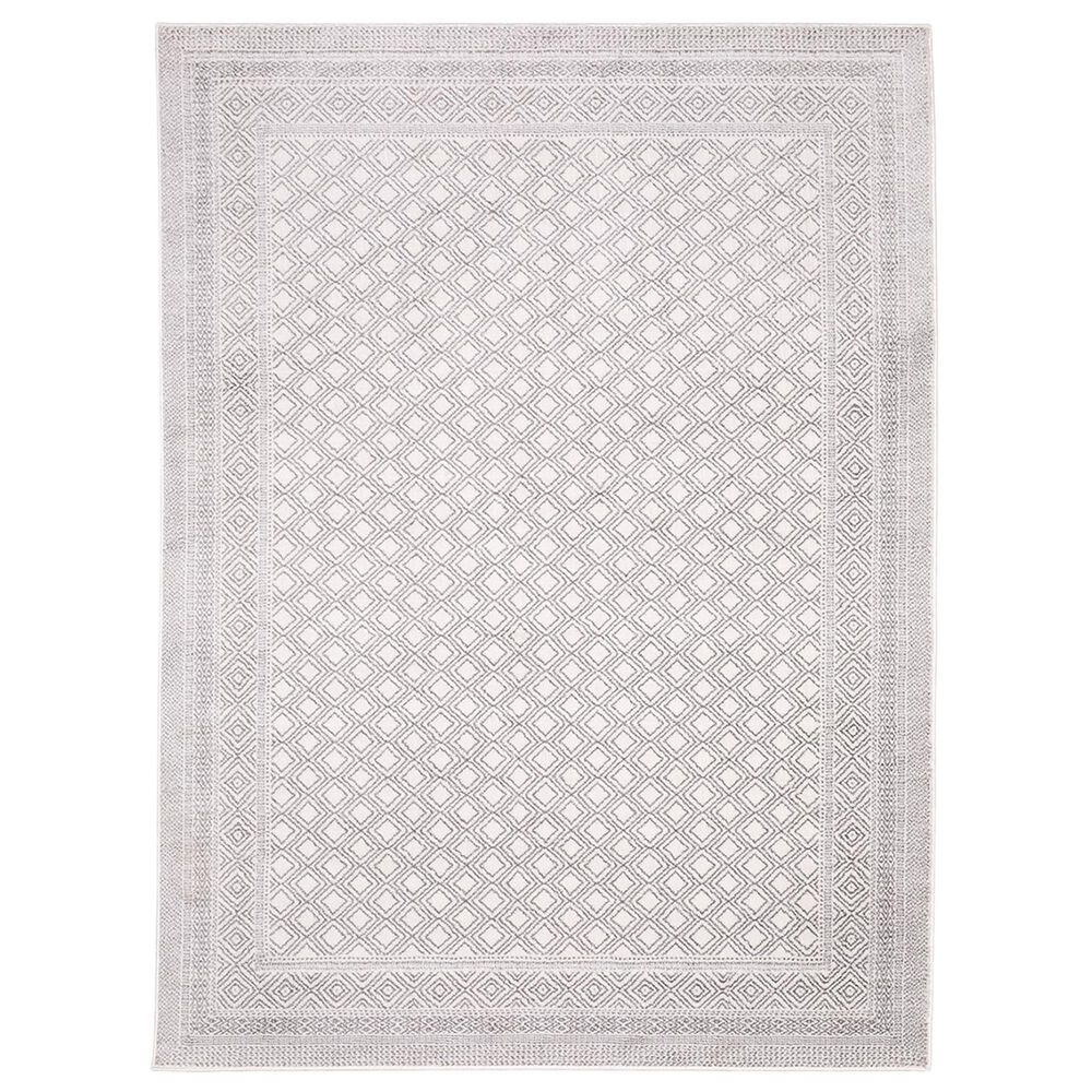 Oriental Weavers Montecito Diamond Border 5'3" x 7'6" White Area Rug