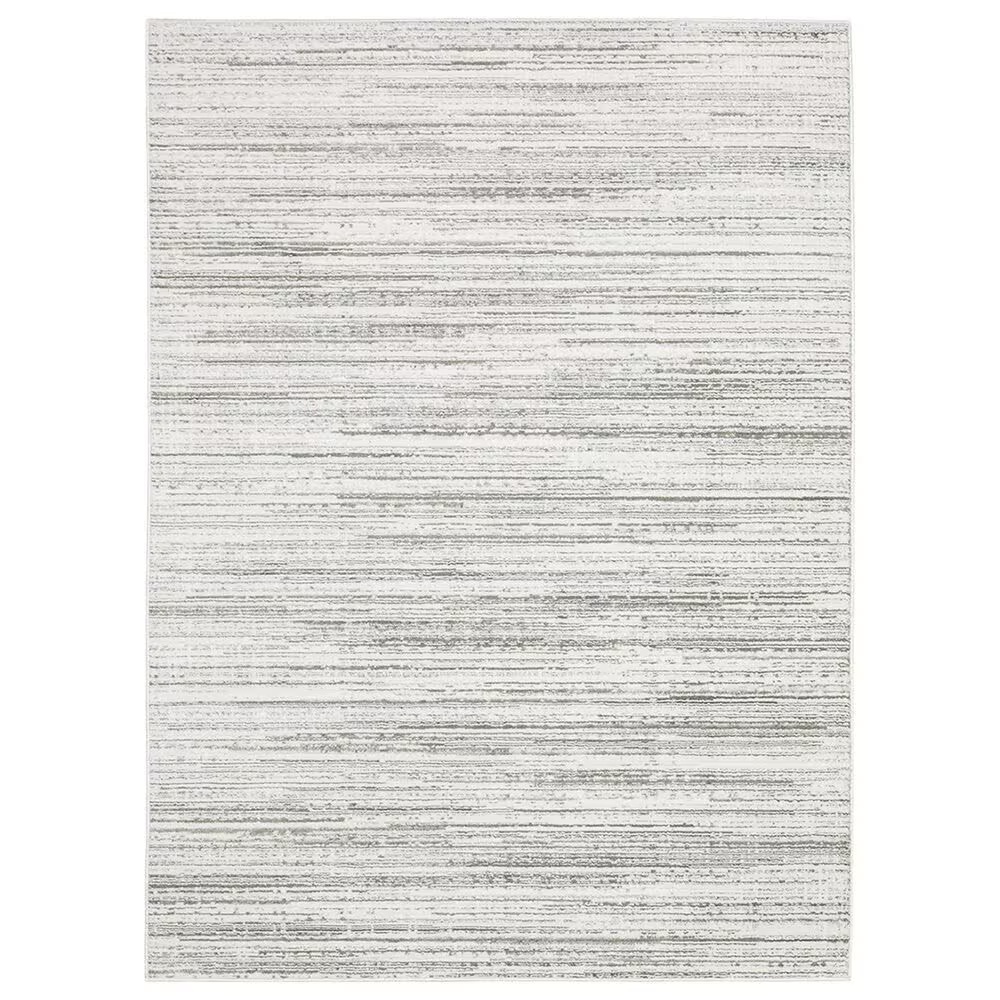 Oriental Weavers Montecito Abstract 6'7" x 9'6" White Area Rug