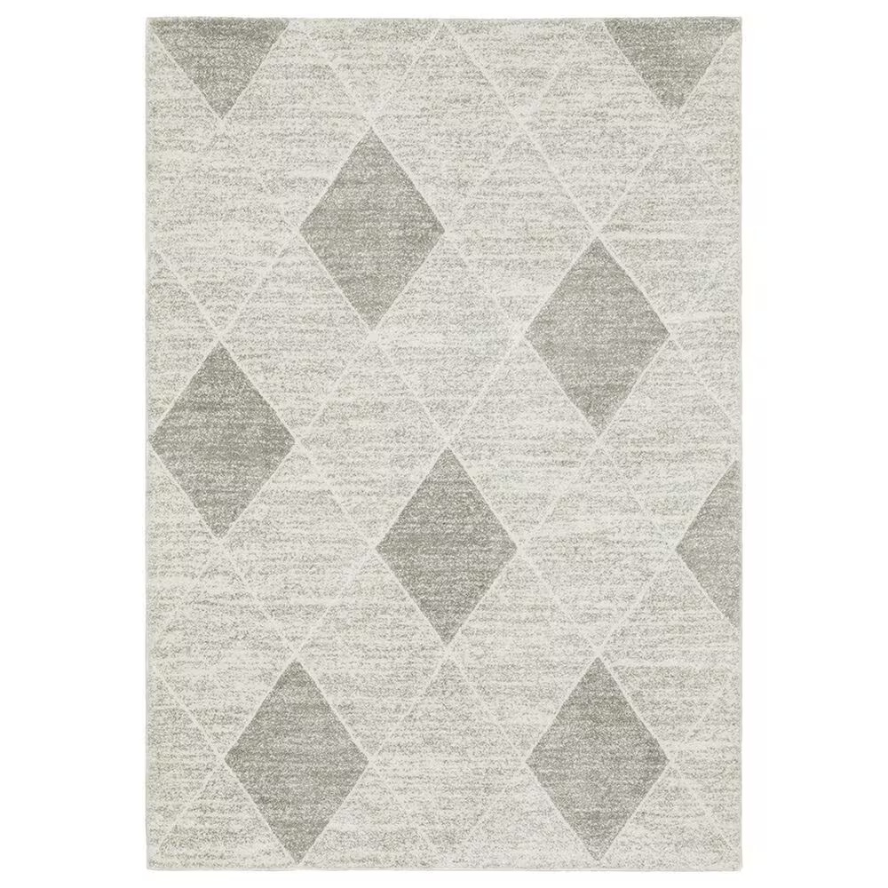 Oriental Weavers Cambria Lattice 6'7" x 9'6" Grey Area Rug