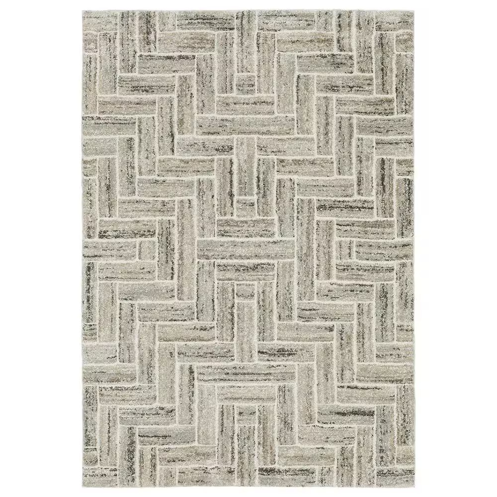 Oriental Weavers Cambria Geometric 9'10" x 12'10" Ivory Area Rug