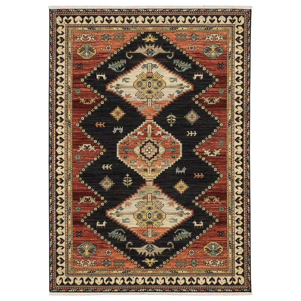 Oriental Weavers Lilihan Tribal Medallion 2' x 6' Navy Runner