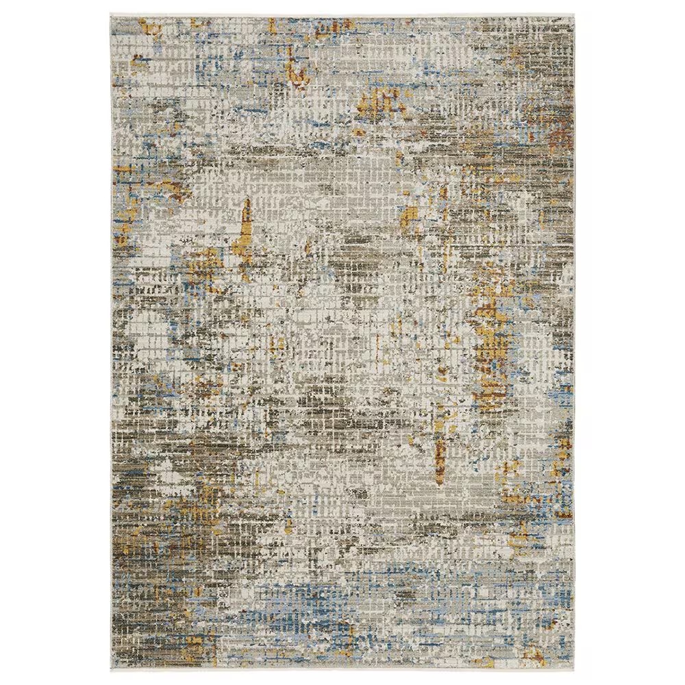 Oriental Weavers Bauer Stressed Abstract 5'3" x 7'6" Beige Area Rug