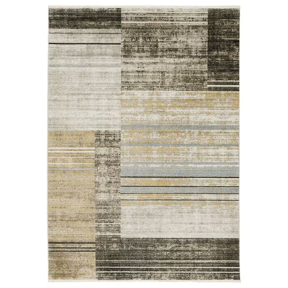 Oriental Weavers Bauer Geometric Lines 5'3" x 7'6" Beige Area Rug