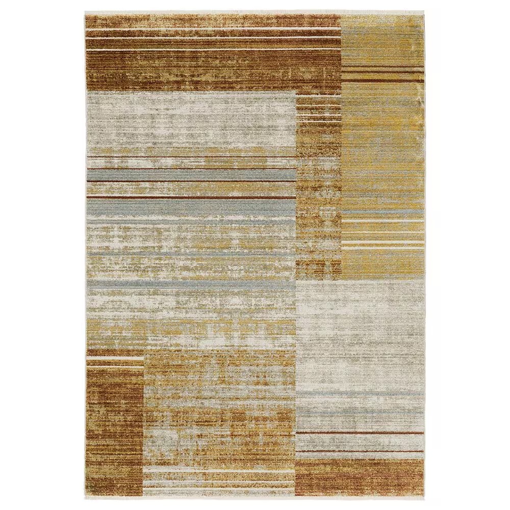 Oriental Weavers Bauer Geometric Lines 3'10" x 5'5" Rust Area Rug