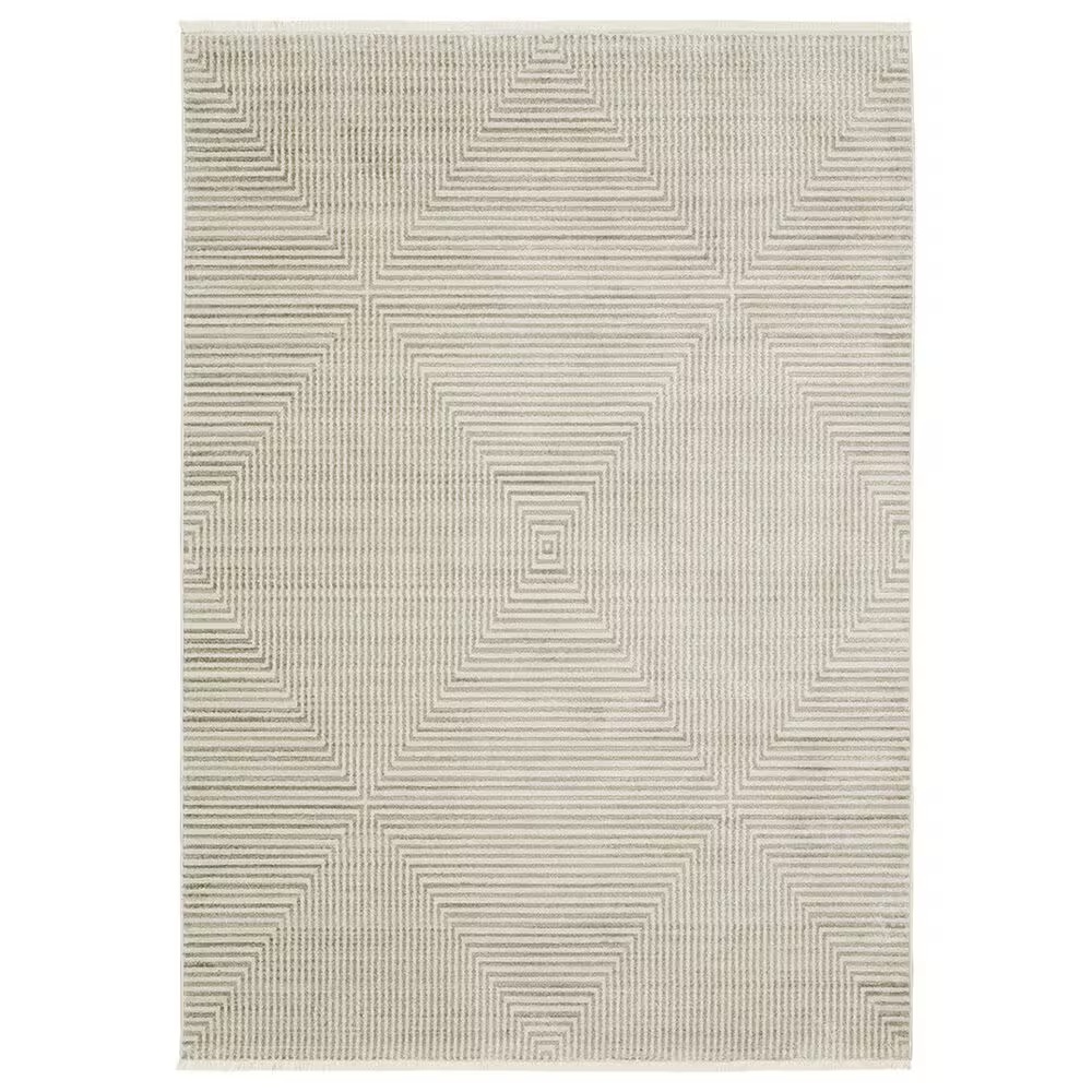 Oriental Weavers Bauer Geo Illusion 5'3" x 7'6" Beige Area Rug