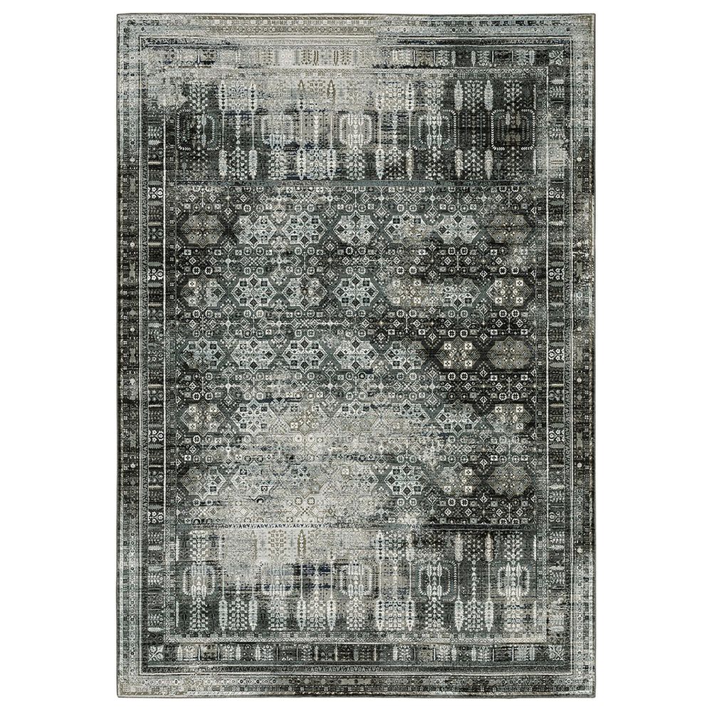 Oriental Weavers Gemini Distressed Floral 7'10" x 10'10" Charcoal Area Rug
