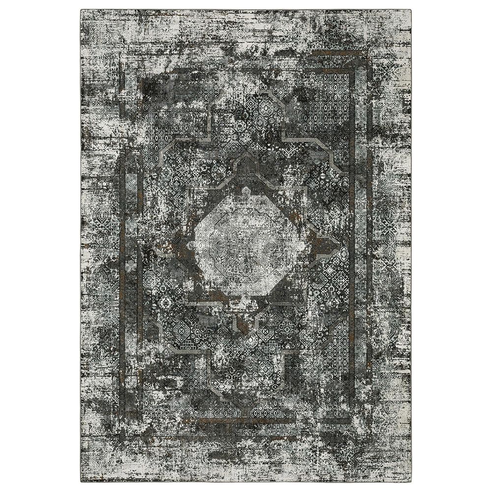 Oriental Weavers Gemini Faded Medallion 7'10" x 10'10" Charcoal Area Rug