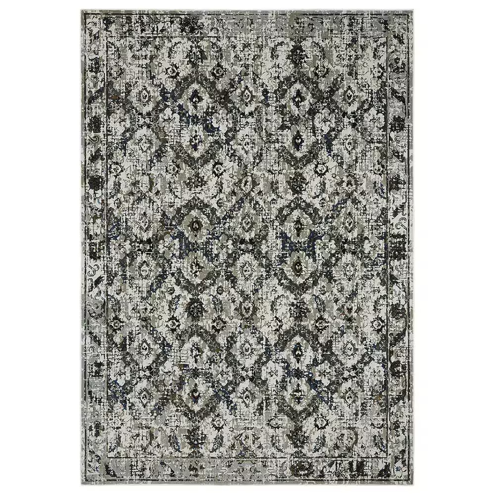 Oriental Weavers Gemini Oriental 5'3" x 7'6" Charcoal Area Rug