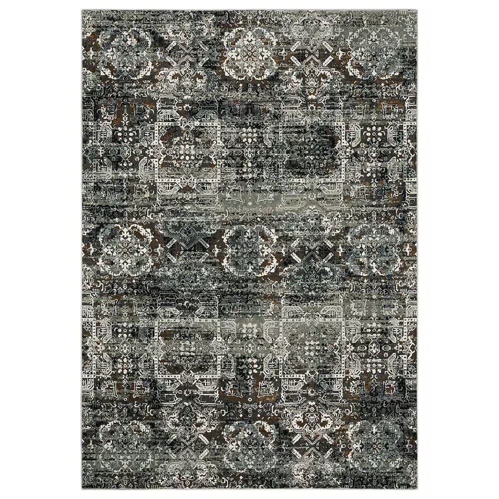 Oriental Weavers Gemini Faded Persian 7'10" x 10'10" Charcoal Area Rug