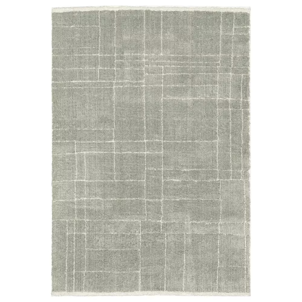 Oriental Weavers Verona Geo Lines 6'7" x 9'6" Grey Area Rug