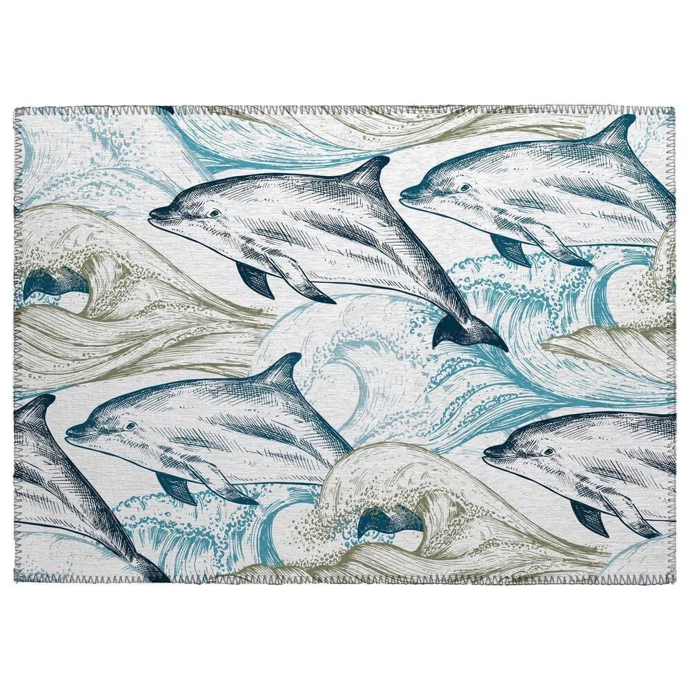 Dalyn Rug Company Harbor HA10 1'8" x 2'6" Ivory Indoor/Outdoor Area Rug
