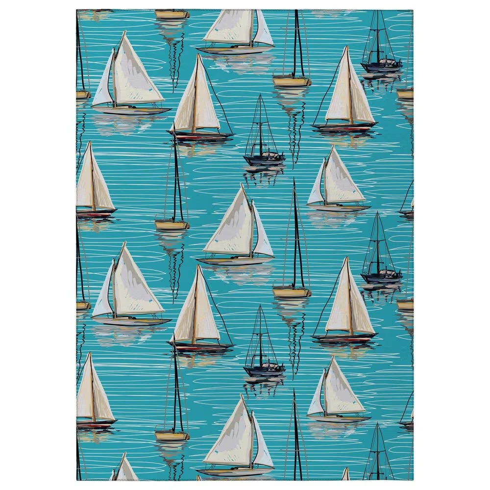 Dalyn Rug Company Harbor 3' x 5' Teal Indoor/Outdoor Area Rug