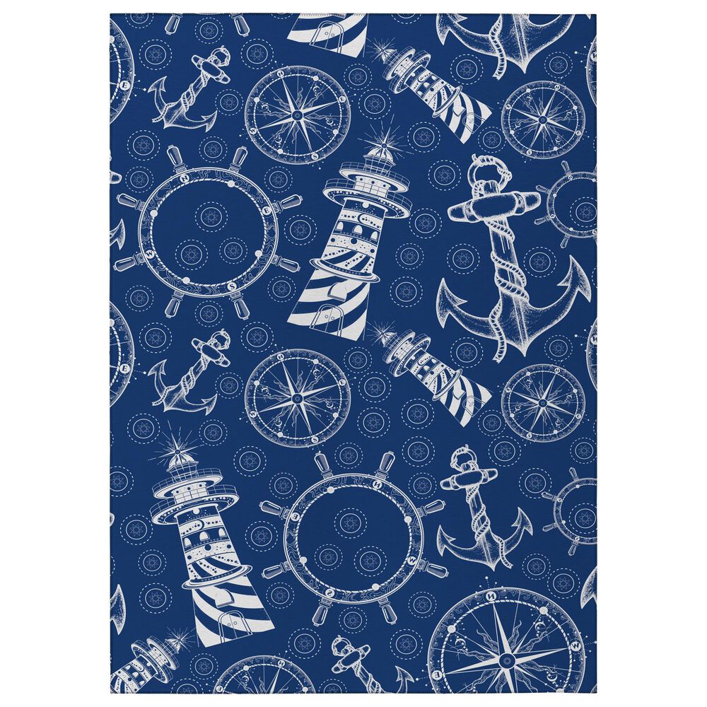 Dalyn Rug Company Harbor HA9 2'3" x 7'6" Navy Indoor/Outdoor Runner