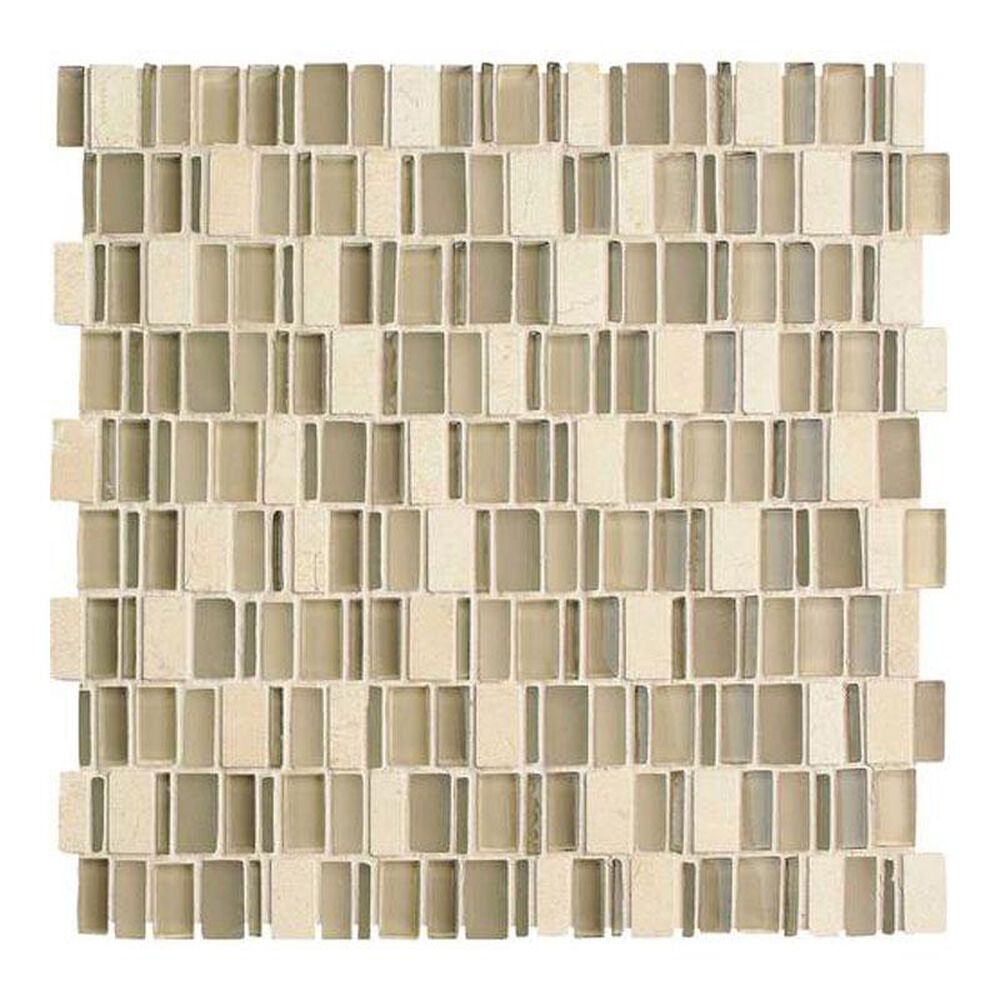 Dal-Tile Clio Mosaics Nox 12" x 12" Glass and Stone Mosaic Sheet