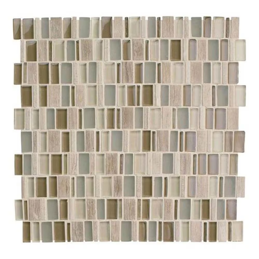 Dal-Tile Clio Mosaics Hera 12" x 12" Glass and Stone Mosaic Sheet