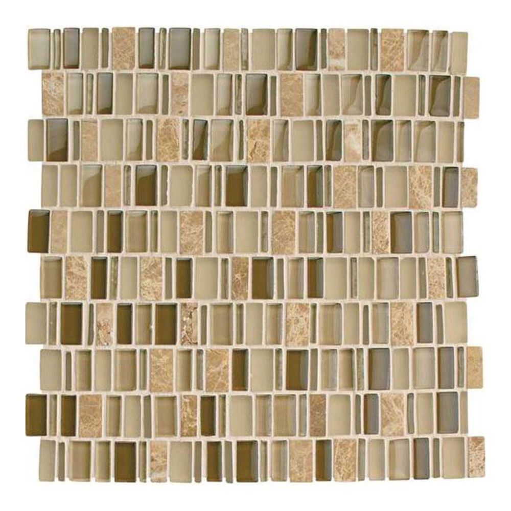 Dal-Tile Clio Mosaics Selene 12" x 12" Glass and Stone Mosaic Sheet