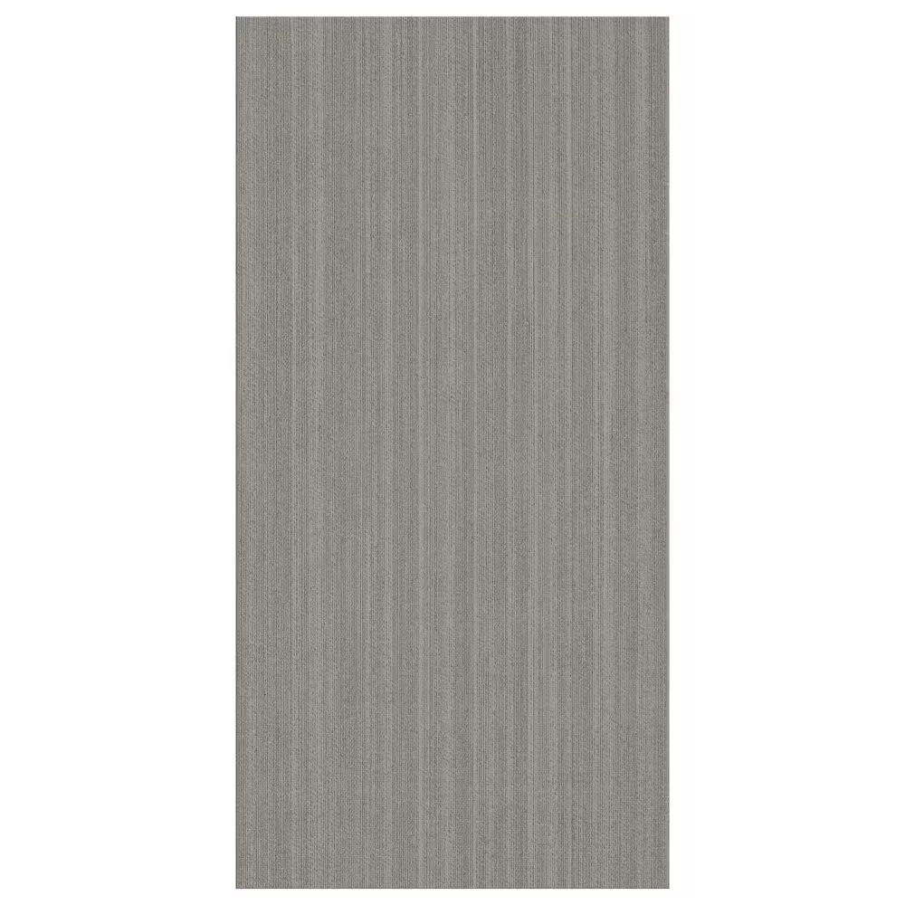 Dal-Tile Fabric Art Modern Linear Medium Gray 12" x 24" Porcelain Tile