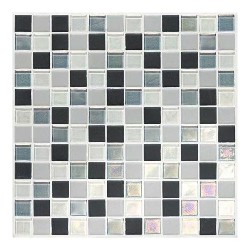 Dal-Tile Coastal Keystones Tropical Thunder 12" x 24" Glass and Stone Mosaic Sheet