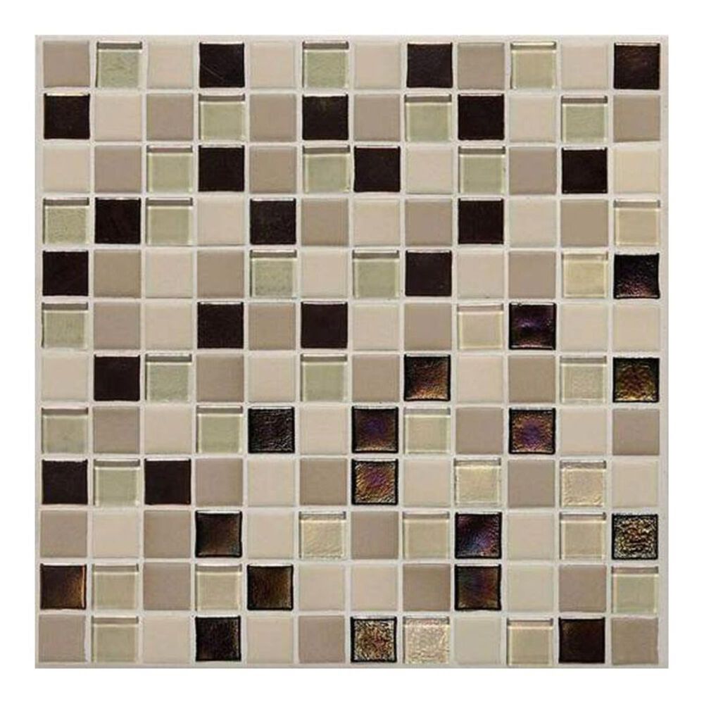 Dal-Tile Coastal Keystones Sunset Cove 12" x 24" Glass and Stone Mosaic Sheet