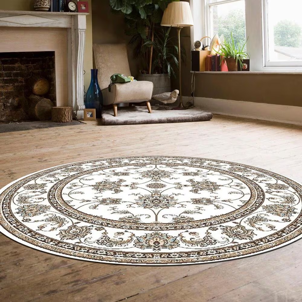 Radici USA Pisa 1780 7'10" Round Bone Area Rug