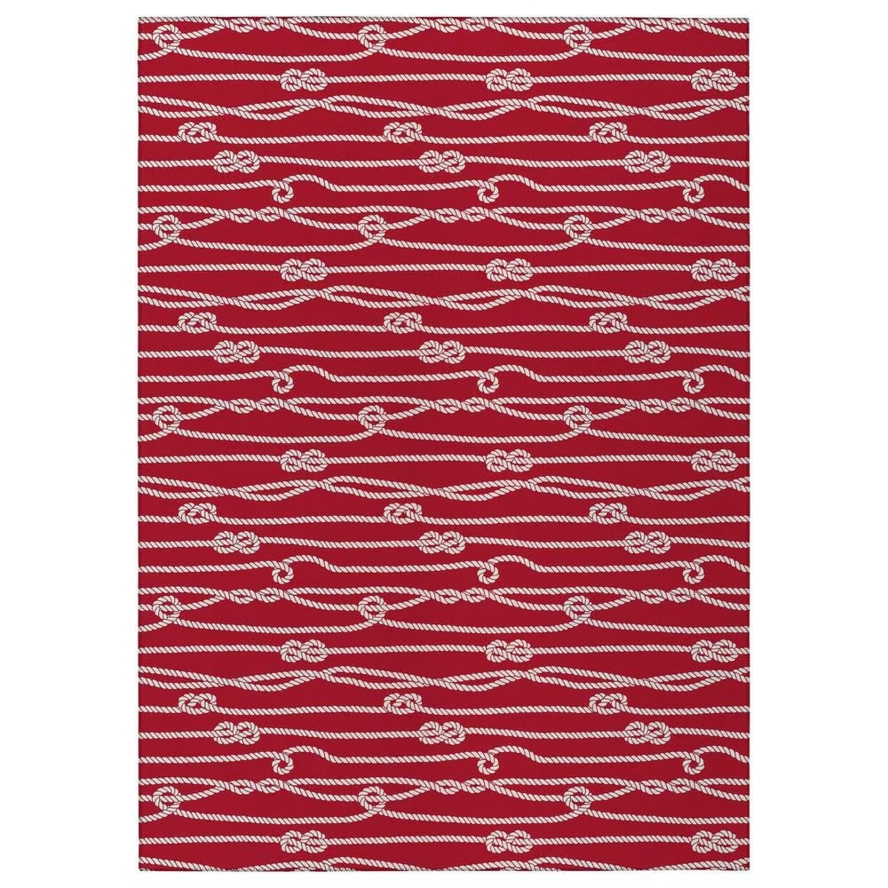 Dalyn Rug Company Harbor Contemporary 8' Round Red Indoor/Outdoor Area Rug