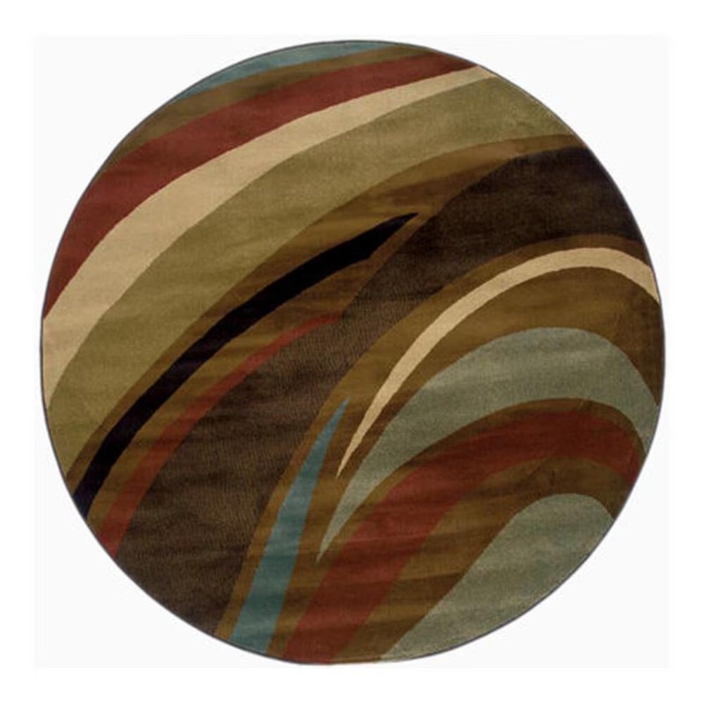 Oriental Weavers Hudson 2666F 7'8" Round Brown Area Rug
