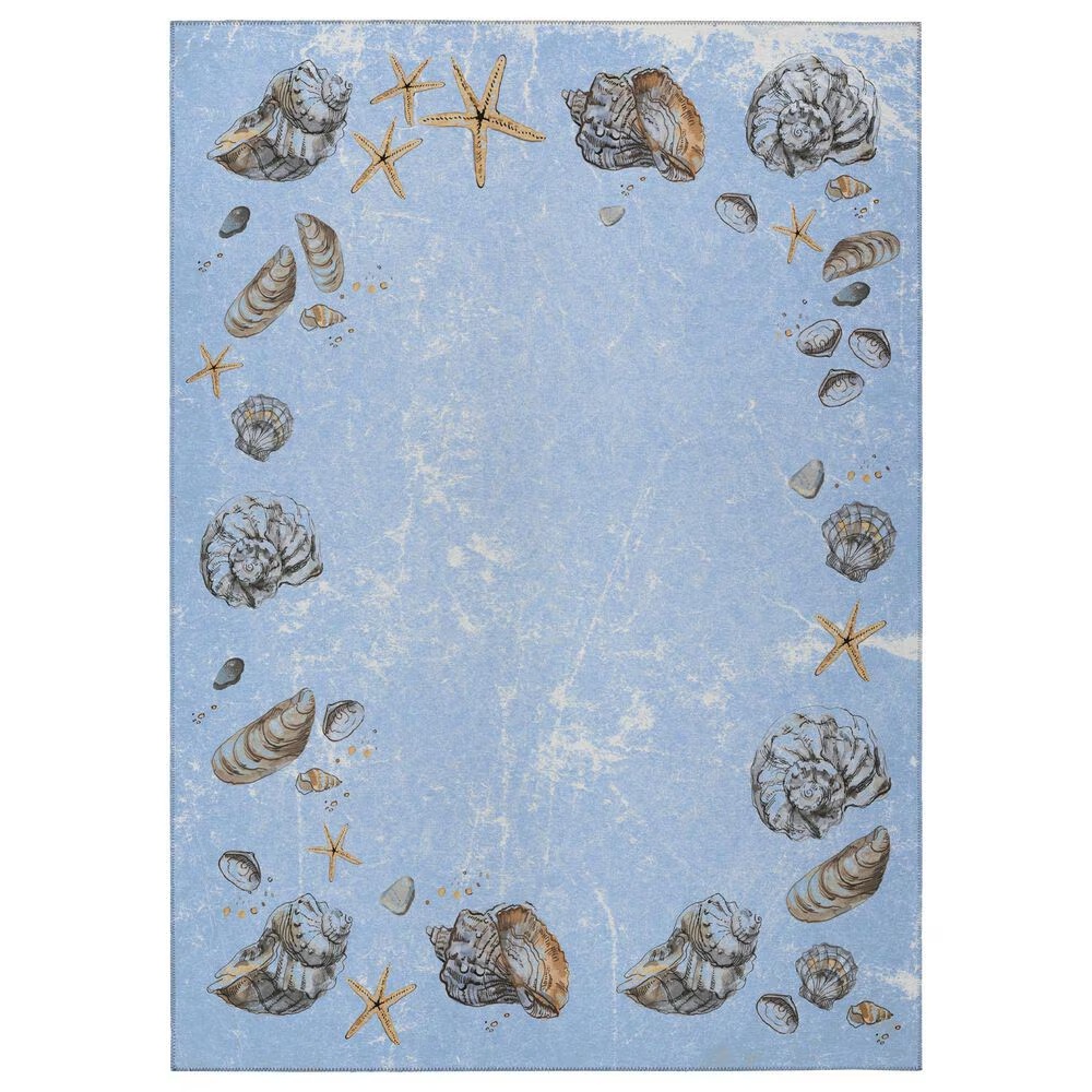 Dalyn Rug Company Seabreeze Animal Print 5' x 7'6" Denim Area Rug