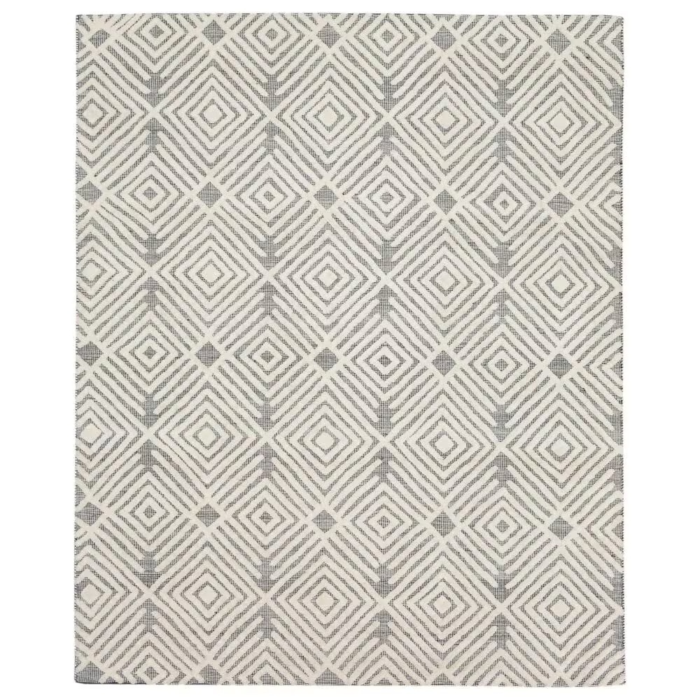 Drew and Jonathan Home Sirocco Tipaza 9' x 12' Black and White