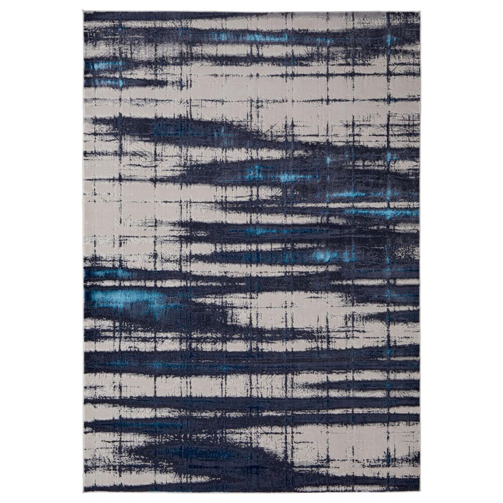 Feizy Indio 6'7" x 9'6" Blue and Ivory Area Rug
