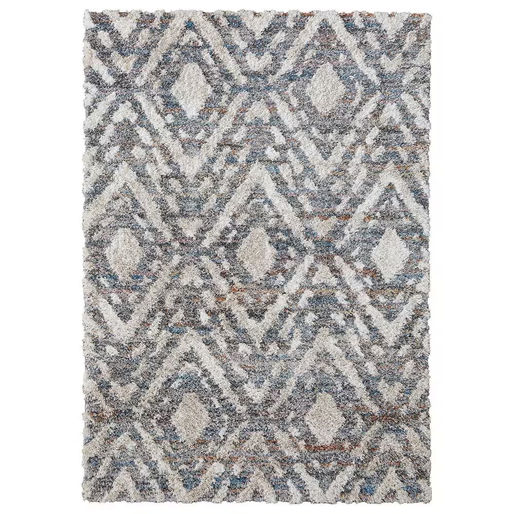 Feizy Mynka 39IAF 4' x 6' Gray and Multicolor Area Rug
