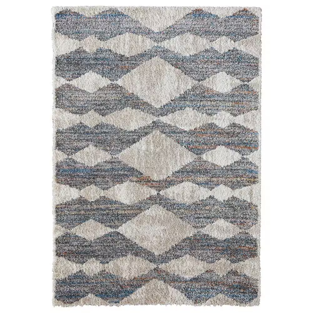Feizy Mynka 39IFF 2'6" x 8' Gray and Multicolor Runner
