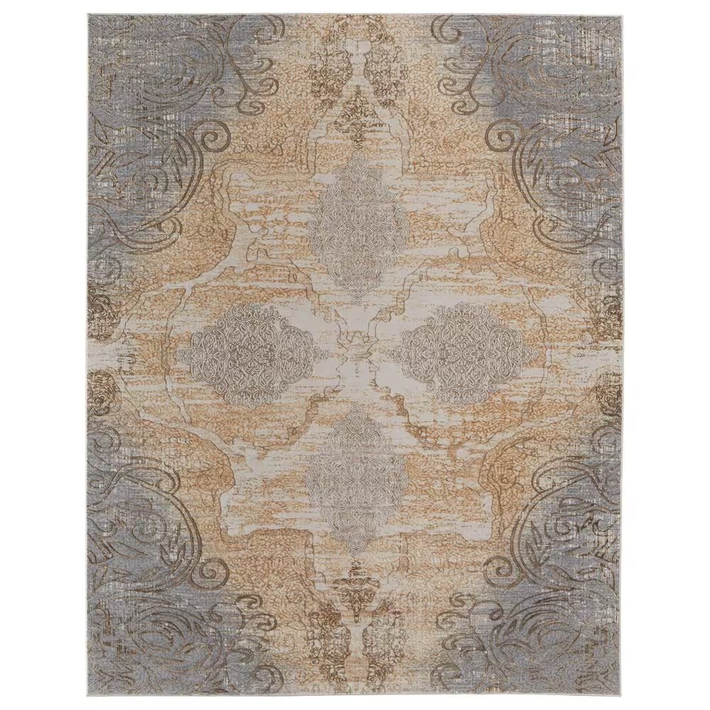Feizy Celene 39L1F 9' x 12' Beige and Gray Area Rug